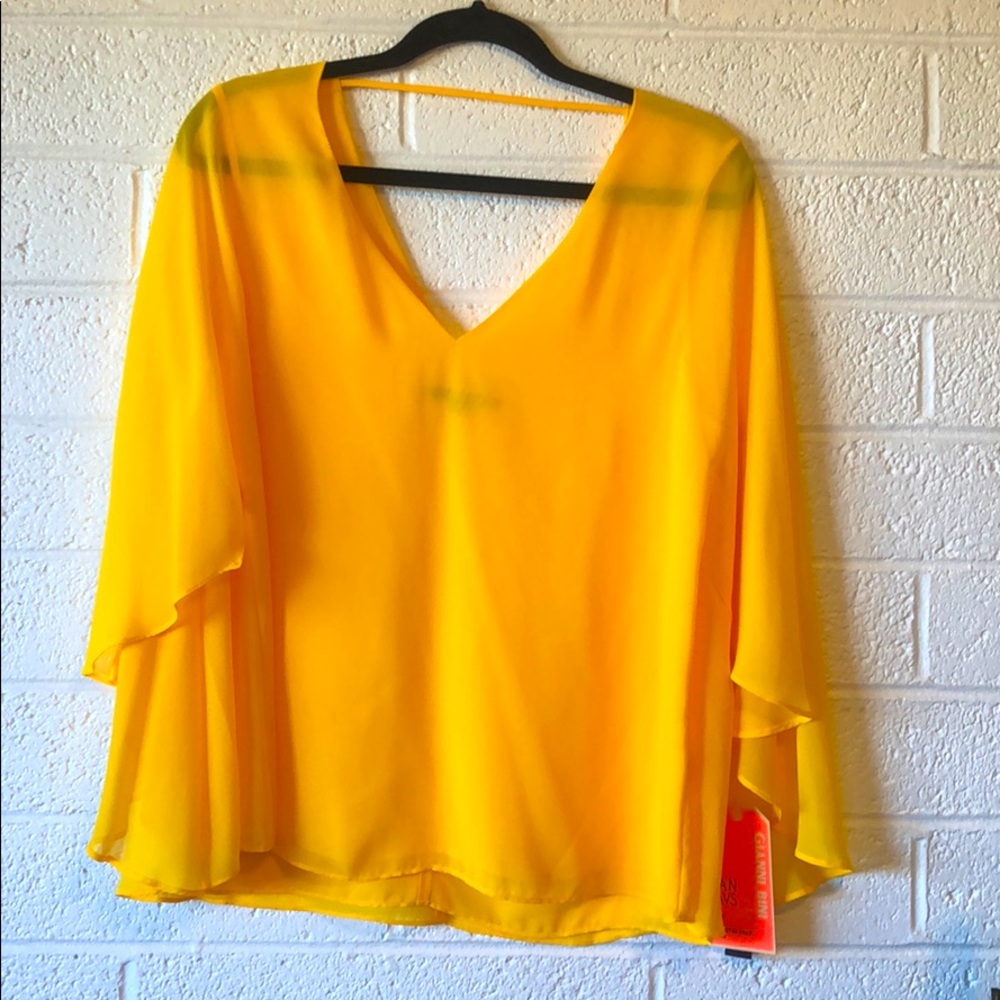 Gianni Bini Deborah blouse mustard yellow